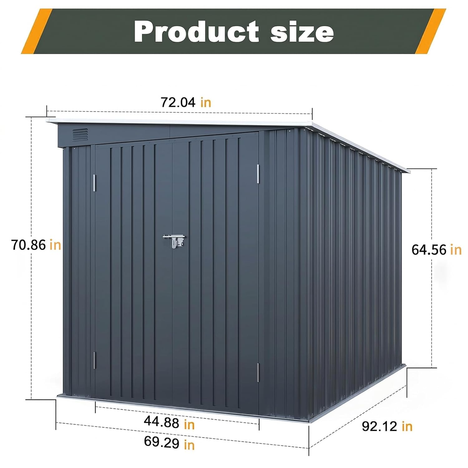 6x8 FT Metal Lean to Shed Lock - Outdoor Lighting Waterproof recension och pris