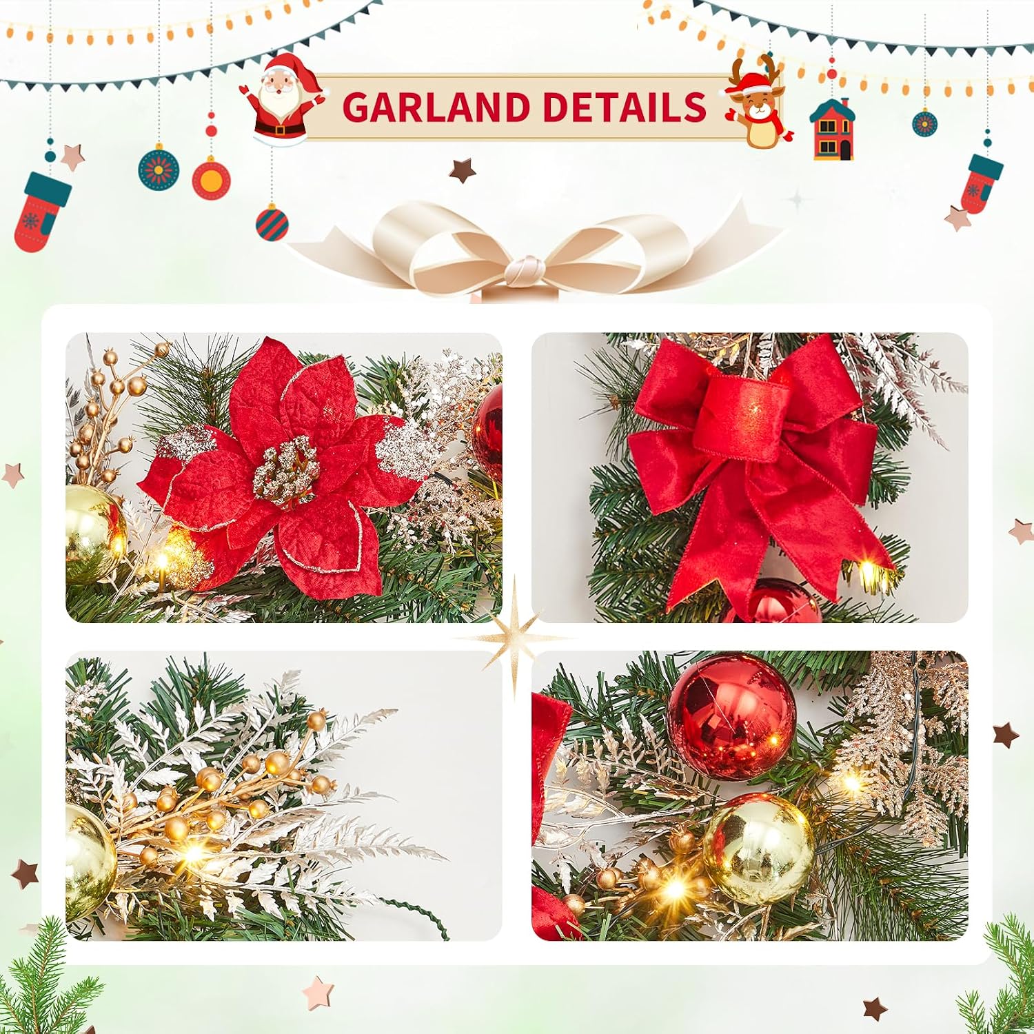 Garvee 6ft Pre-Lit Christmas G - Outdoor Lighting Effects recension och pris