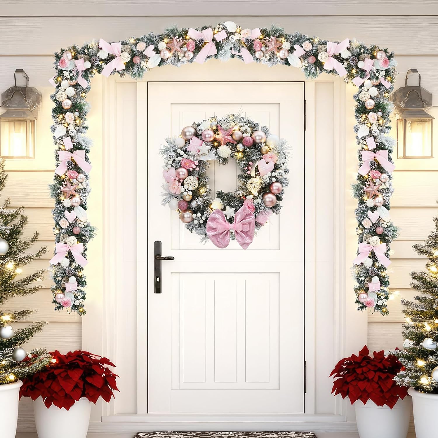 Garvee 24 INCH Christmas Wreat - Outdoor Lighting Effects recension och pris