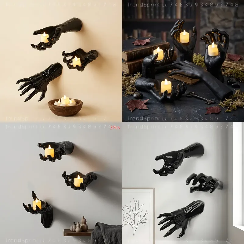 3 Pcs Halloween Wall Decor Lig - Outdoor Lighting Black recension och pris
