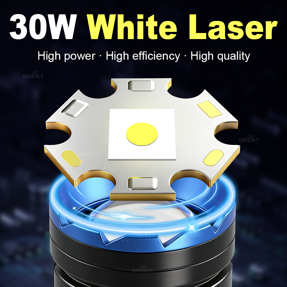 White Laser Camping Flashlight - Outdoor Lighting Black recension och pris