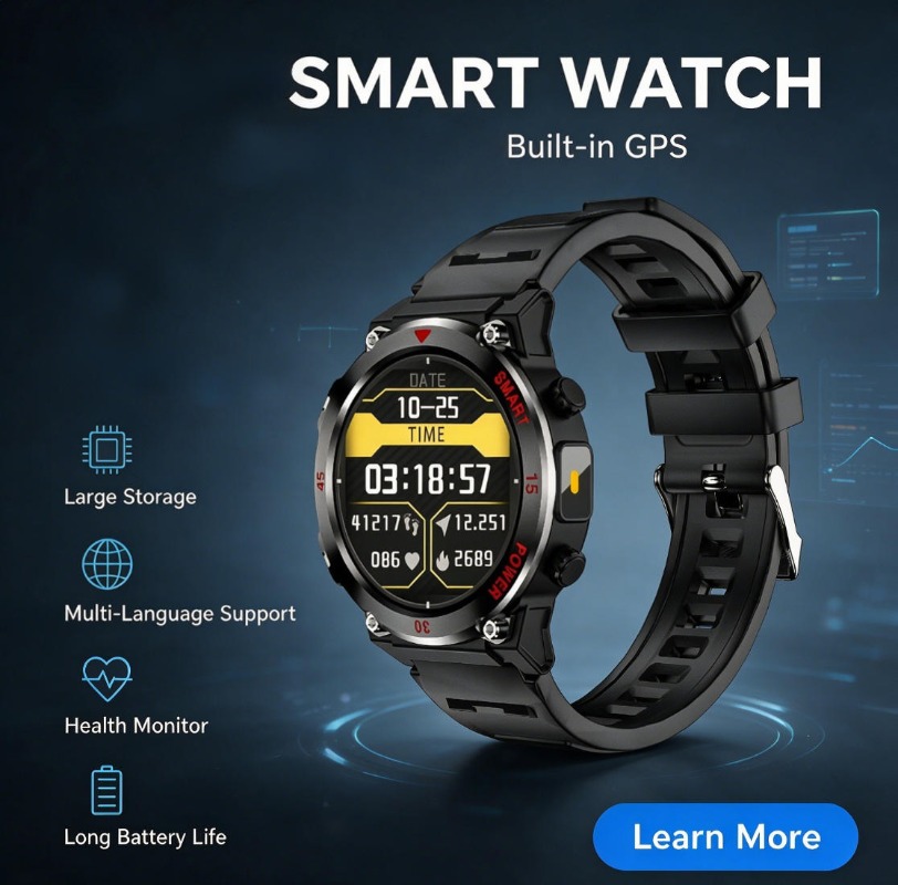 GPS Outdoor Sports Smartwatch, - Outdoor Lighting Track recension och pris